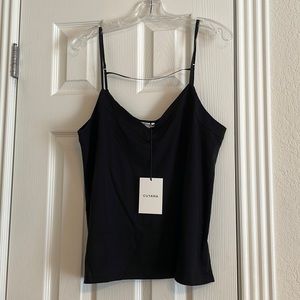 NWT Cuyana Organic Pima Cami M Black